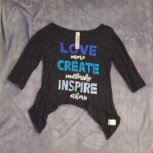 Girl's KNITWORKS 3/4 sleeve top  Size M  like new